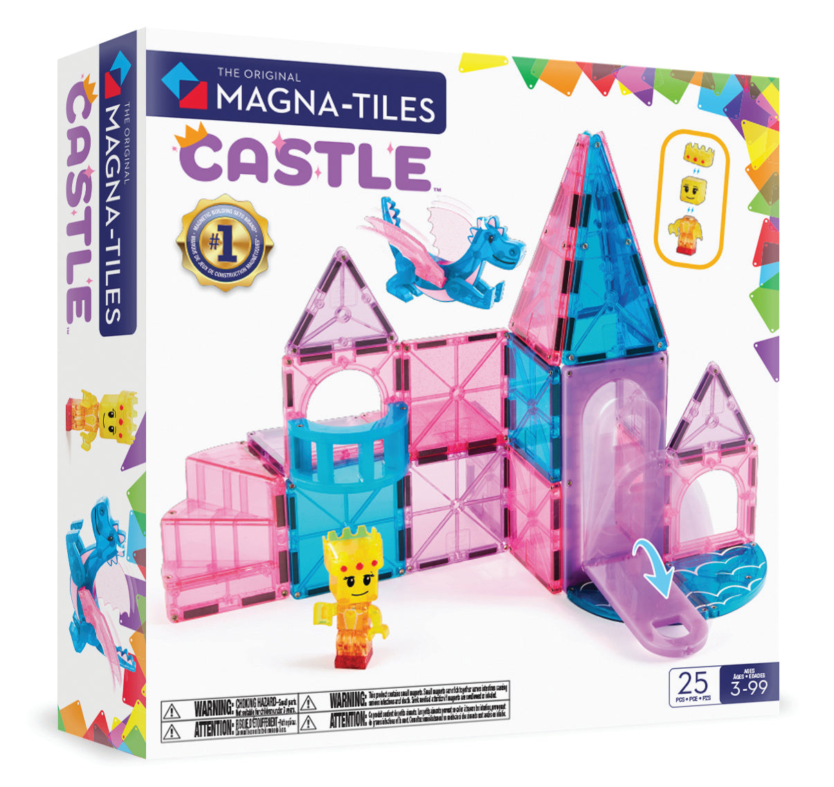 MAGNA-TILES® Castle 25-Piece Set – Magnetic Building Tiles for