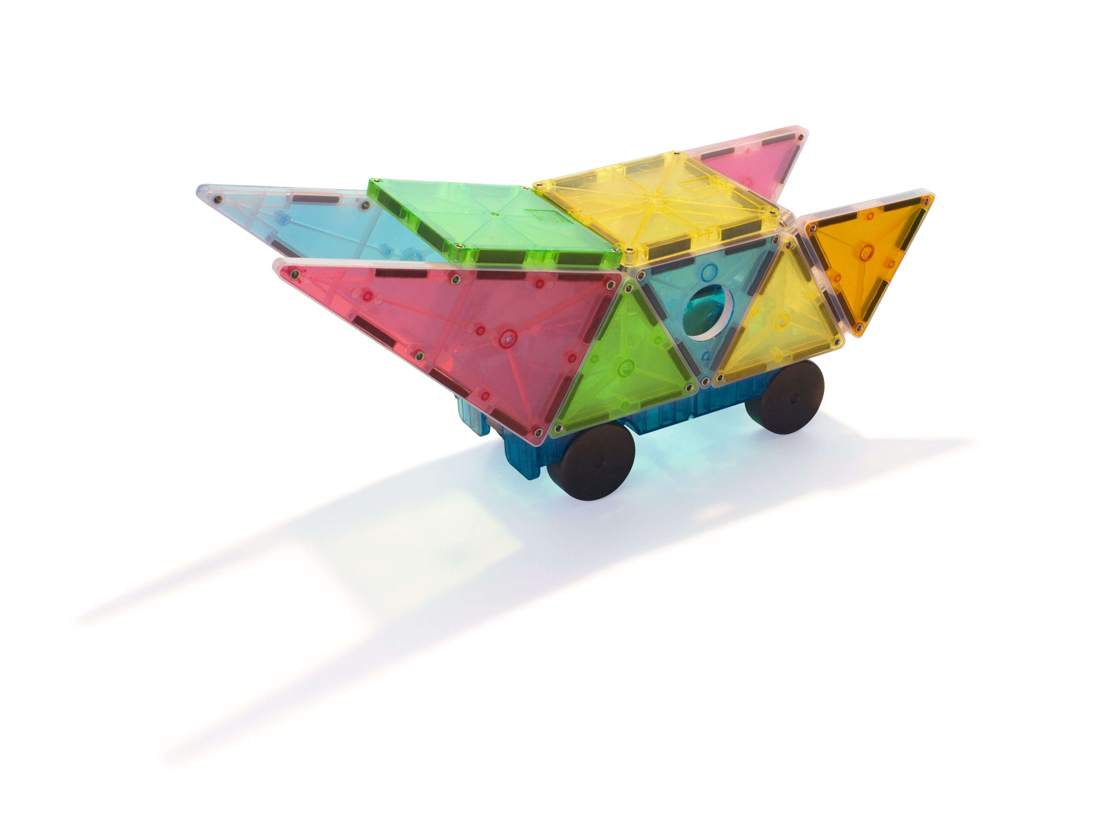 Example car from MAGNA-TILES® Frost Grand Prix 50-Piece Set