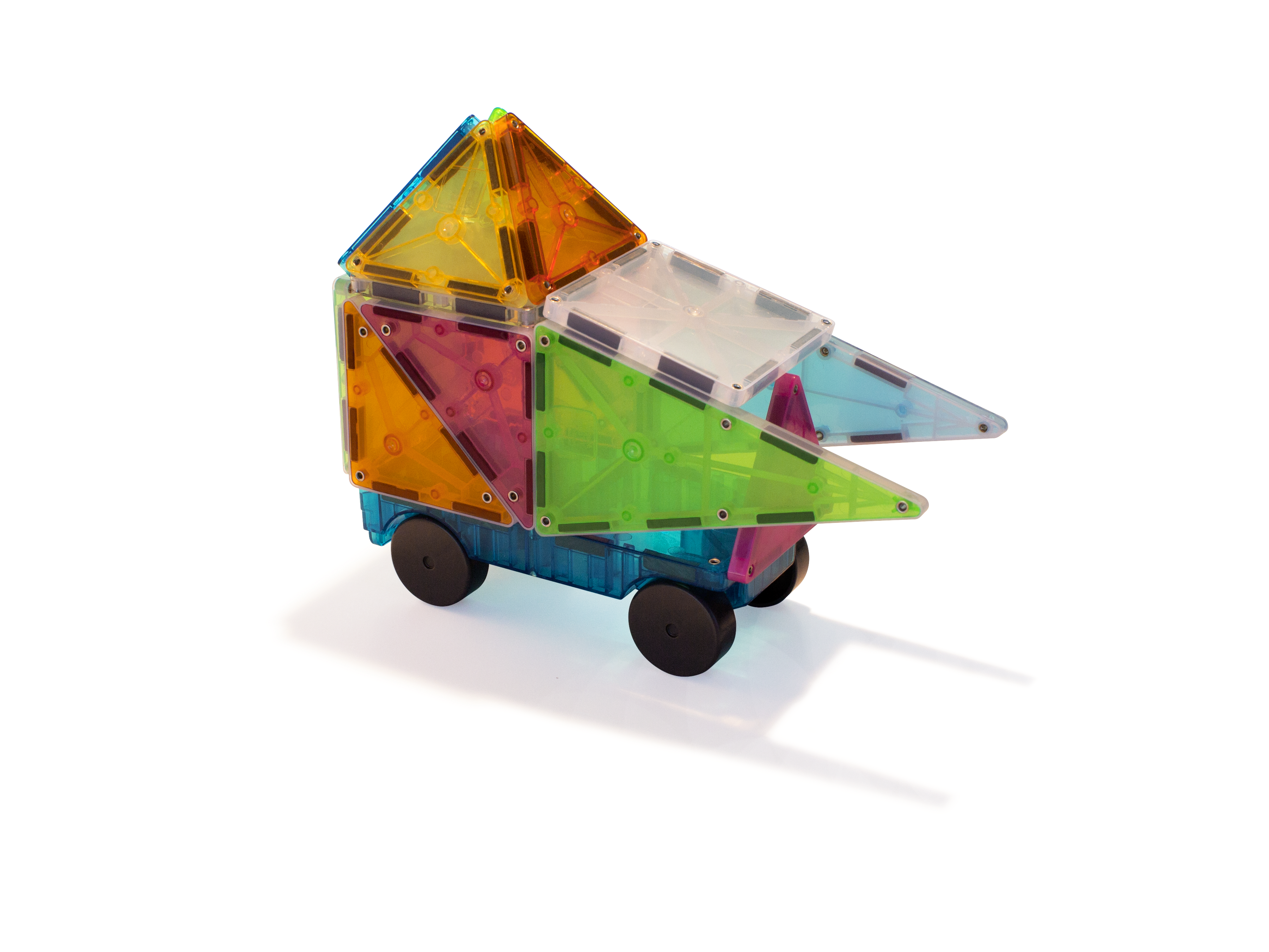 Example truck from MAGNA-TILES® Frost Grand Prix 50-Piece Set