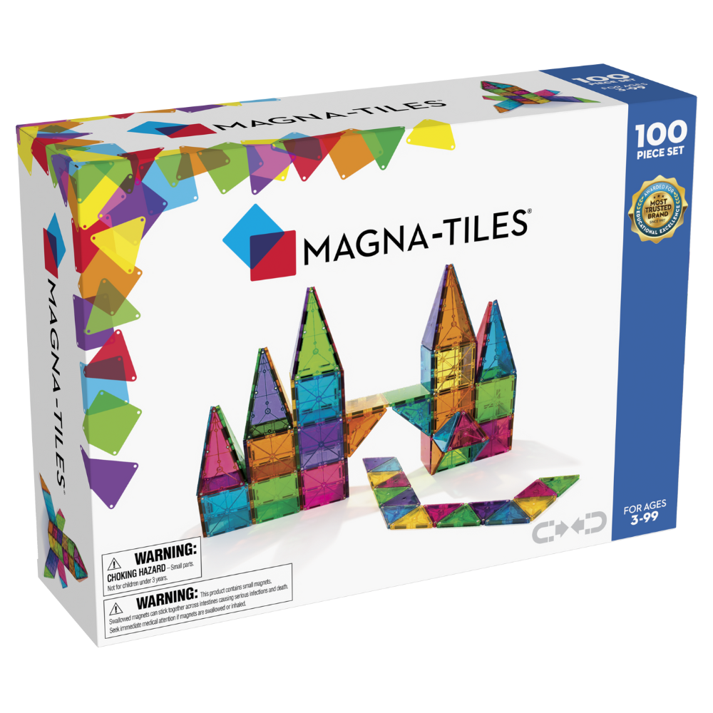 MAGEES™ Magnetic Tiles for Kids - 100 Set Building Blocks - Magnet Toy –  play22usa