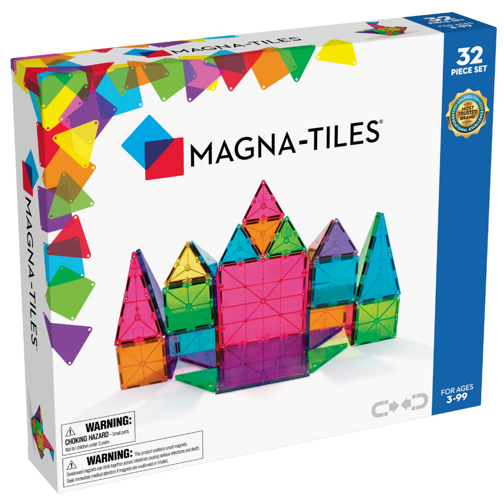 Magna-Tiles® Clear Colors 32-Piece Set - Magna-Tiles®