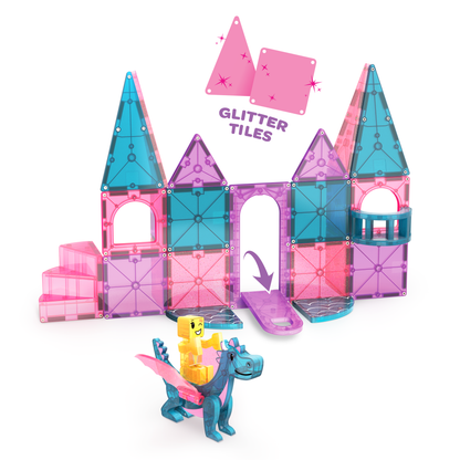 Standalone build of Castle Deluxe 48-Piece Set with Glitter Tiles and Flying Dragon