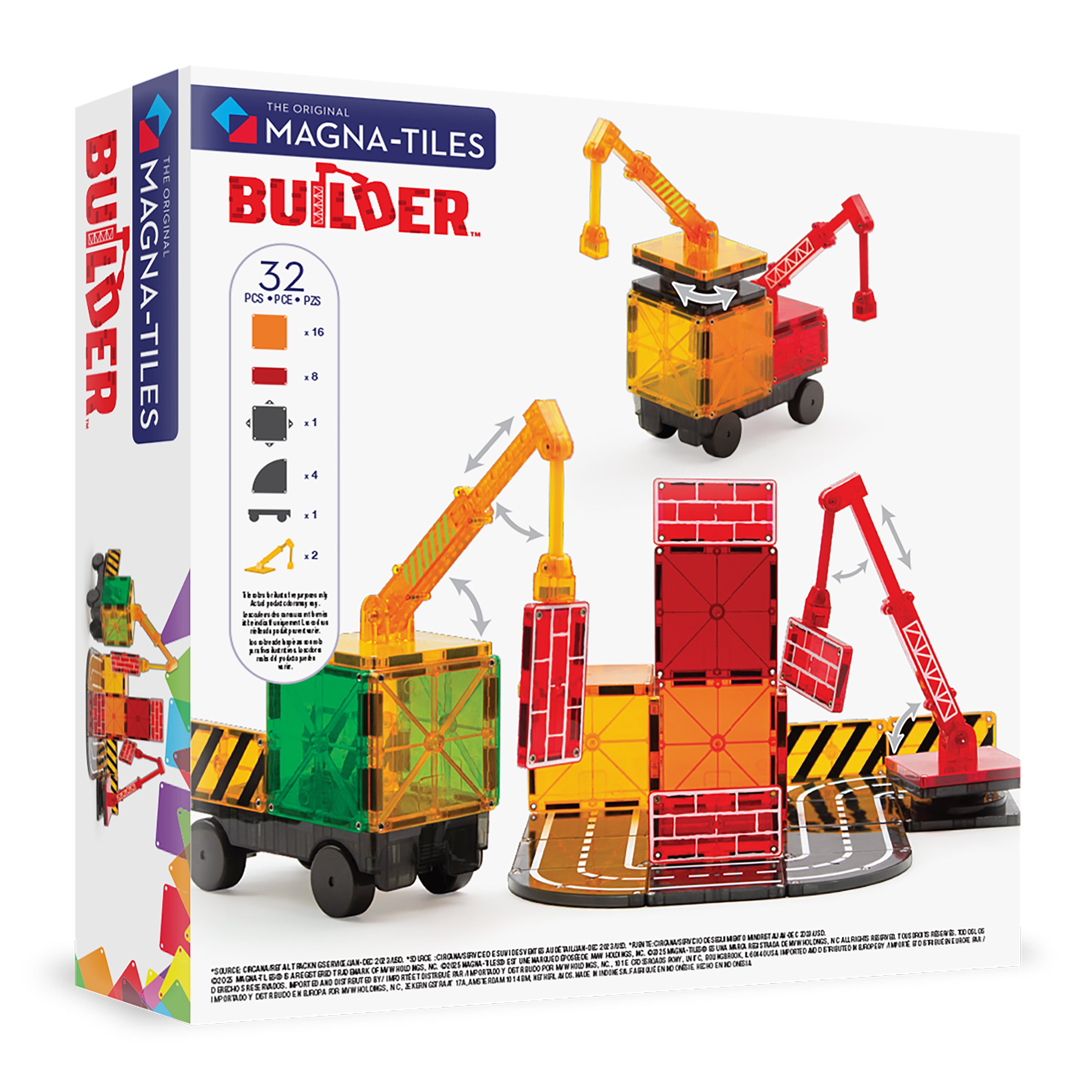 MAGNA-TILES® Builder 32-Piece Set – Magnetic Building Tiles
