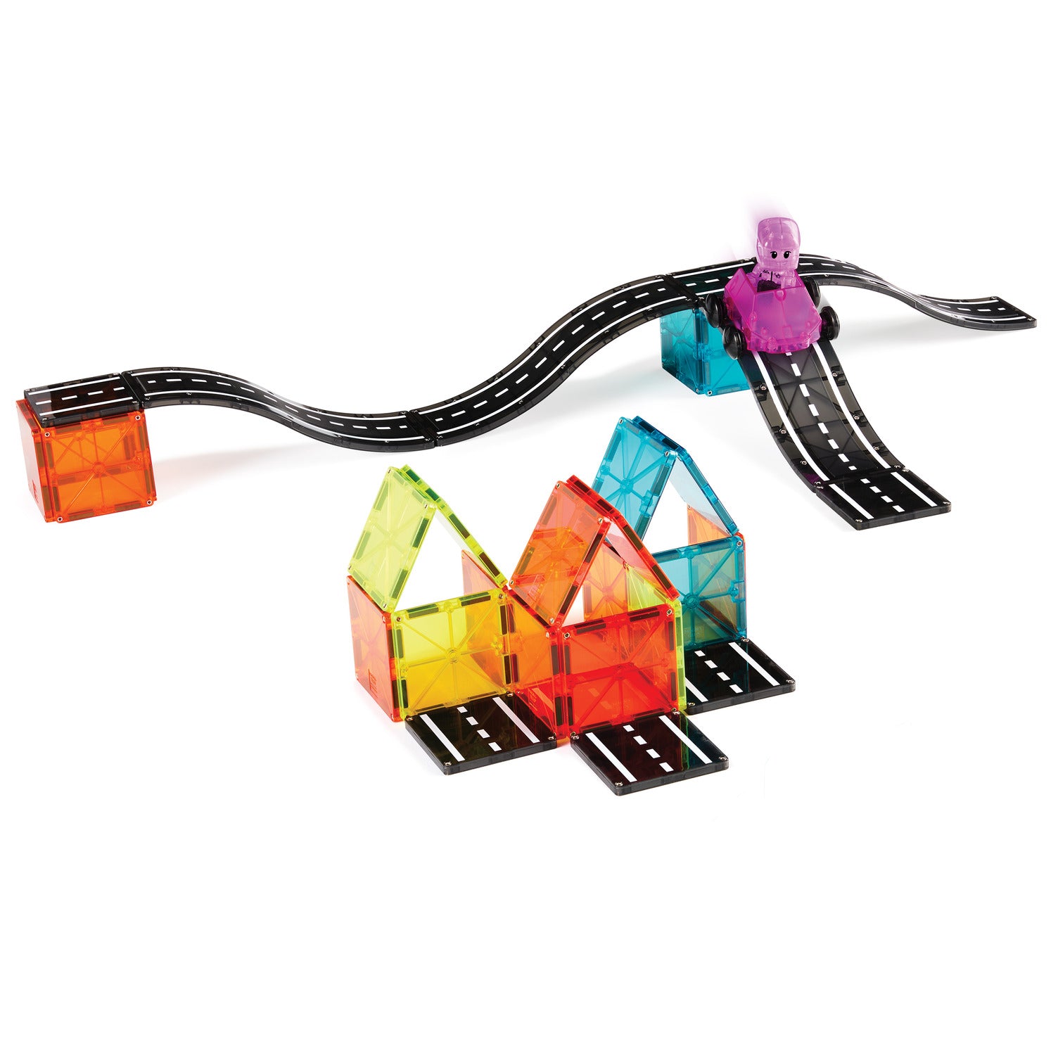 DEELUXE Track225 ＆　F2 Race Titanium セット MAGNA-TILES® Downhill Duo 40-Piece Set – Magnetic Building Set