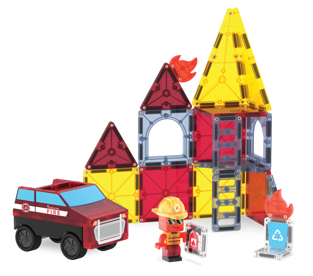 MAGNA-TILES® Fire Rescue 27-Piece Set – Magnetic Building Toy – MAGNA TILES