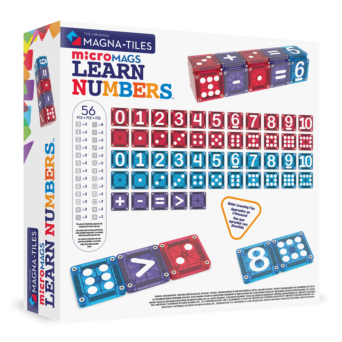 microMAGS LEARN Numbers™ 56 Piece Set – MAGNA TILES