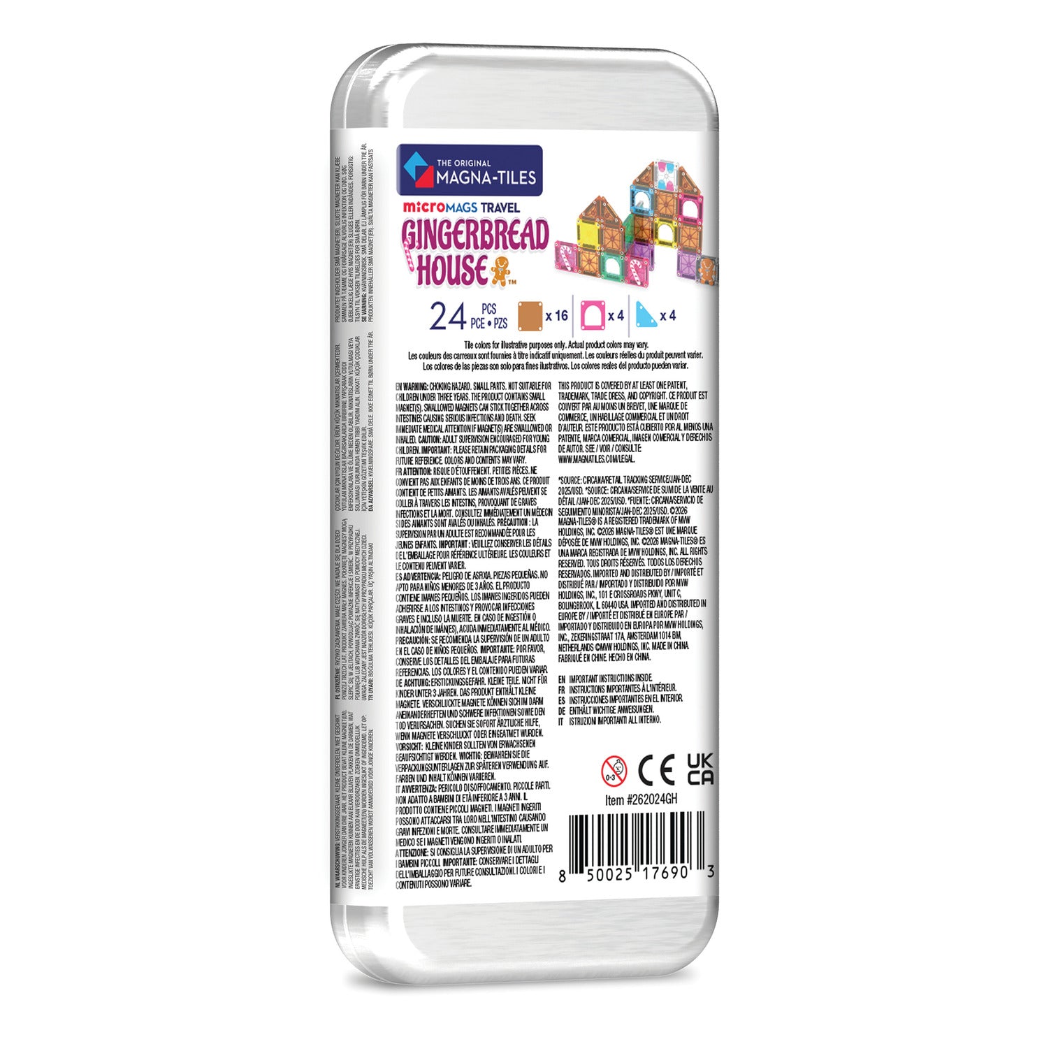 microMAGS Gingerbread House 24 Piece Travel Set