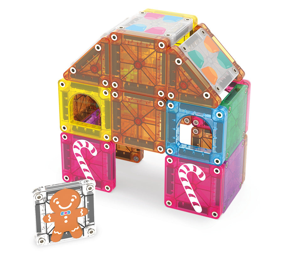 microMAGS Gingerbread House 24 Piece Travel Set – MAGNA TILES