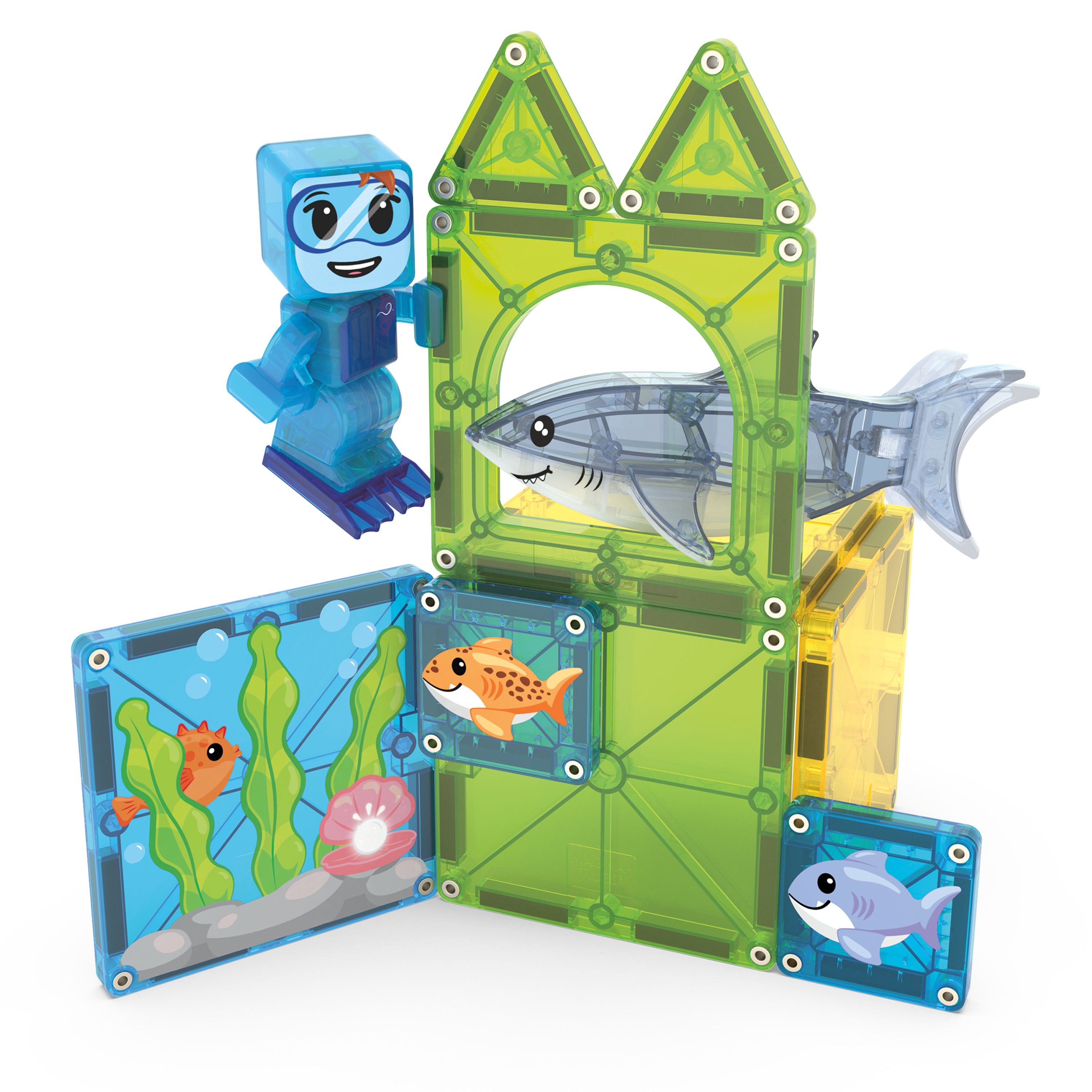manaページ Shark Dive 13 Piece Set – MAGNA TILES