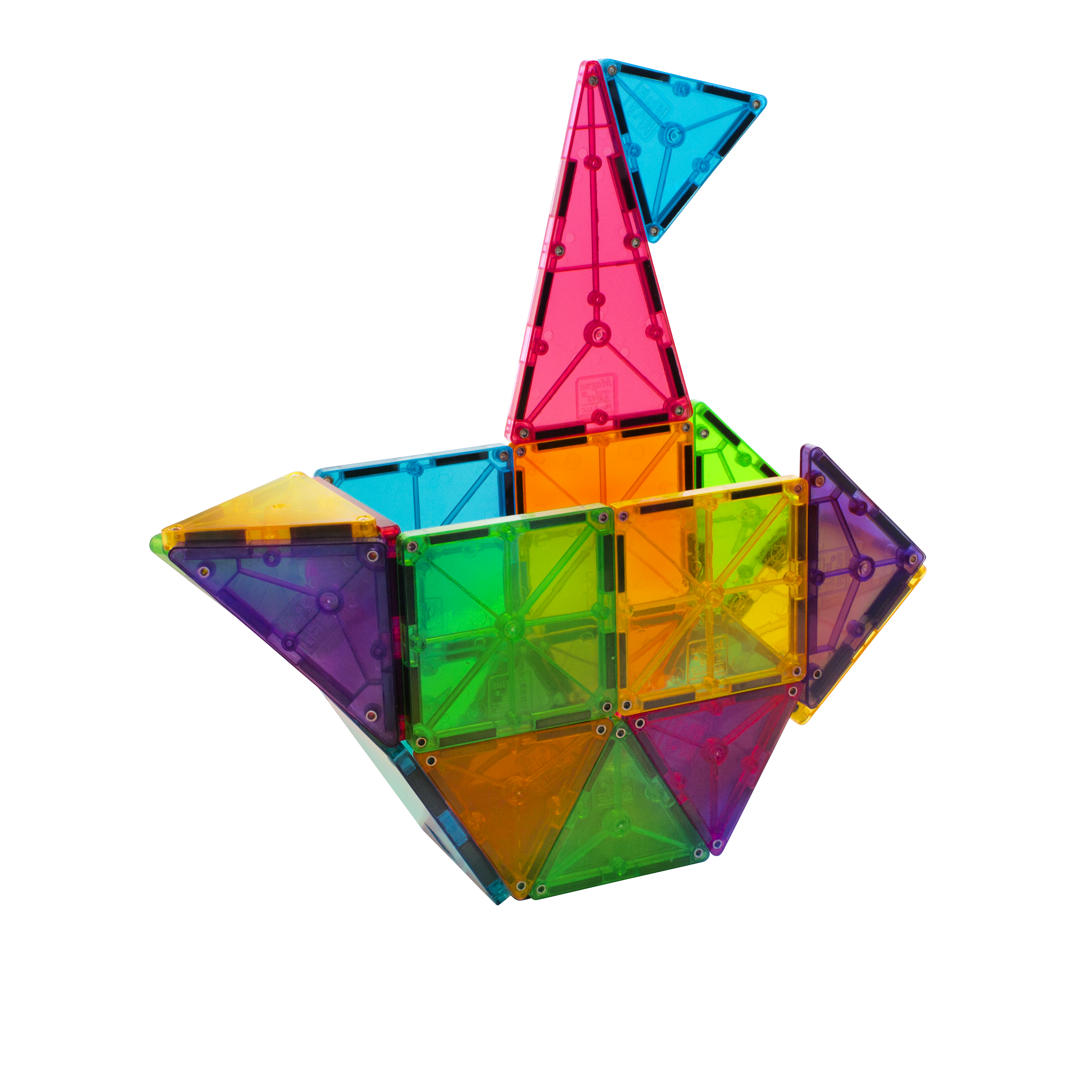 Boat built using MAGNA-TILES® Classic 32-Piece Set