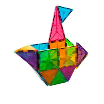 Boat built using MAGNA-TILES® Classic 32-Piece Set