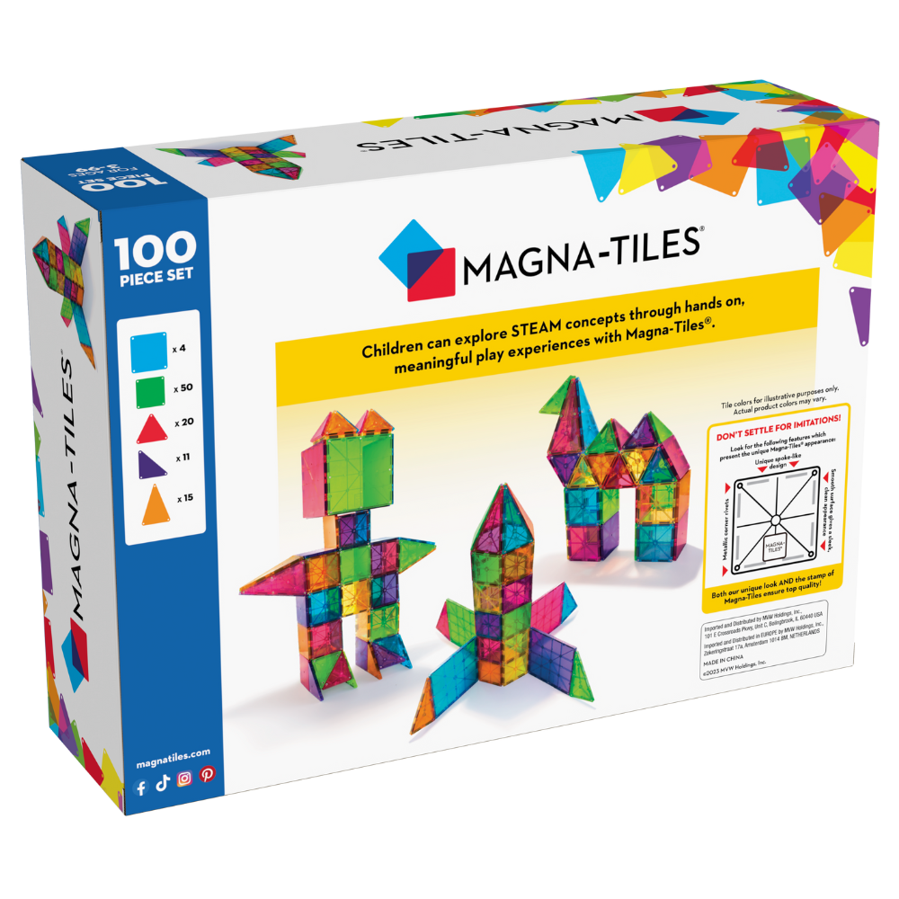 Special Edition-Magna Tiles 100-Piece Clear Colors Magnetic