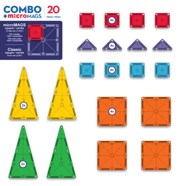 Image of contents of 20-piece combo set.