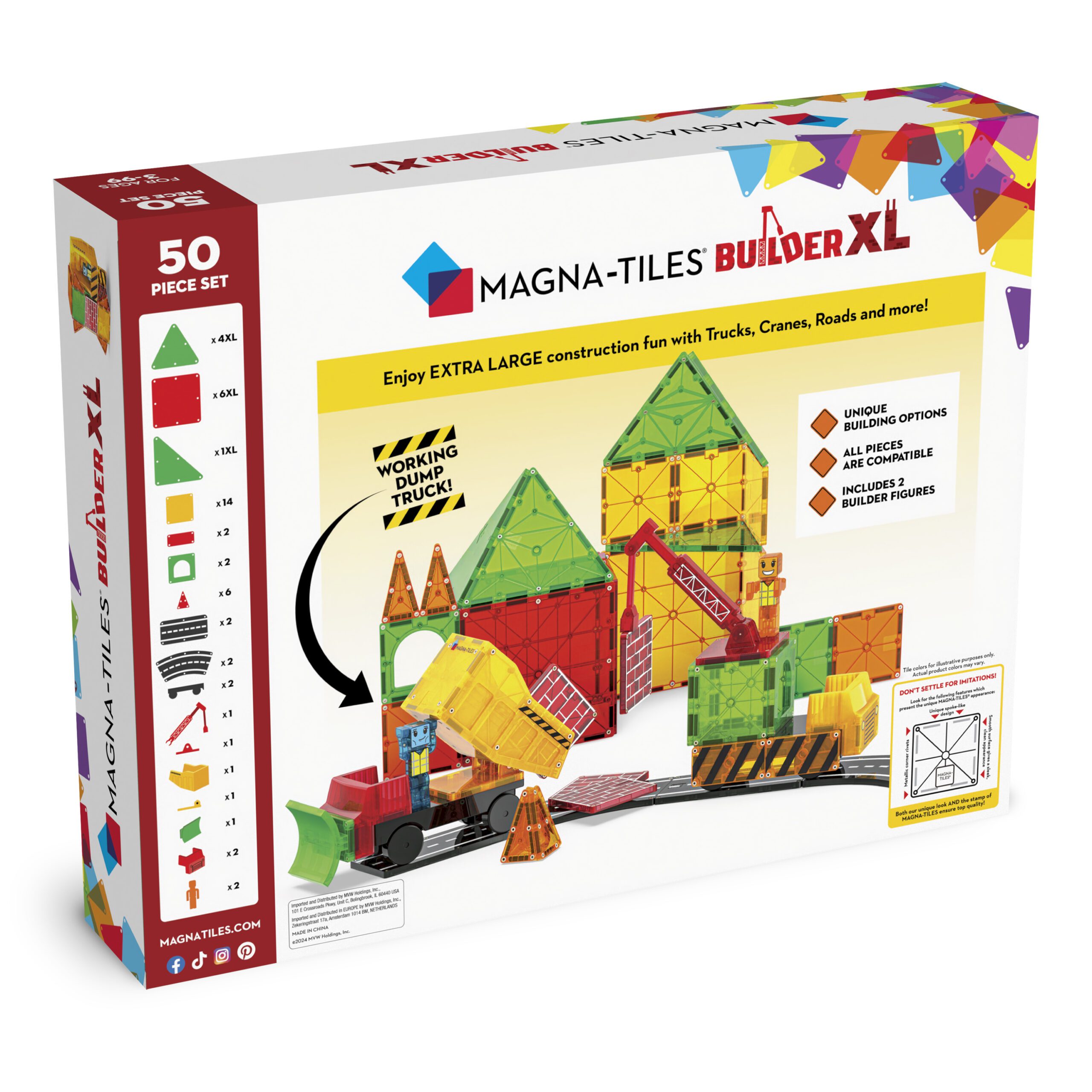 Back of Builder XL 50-Piece Set package