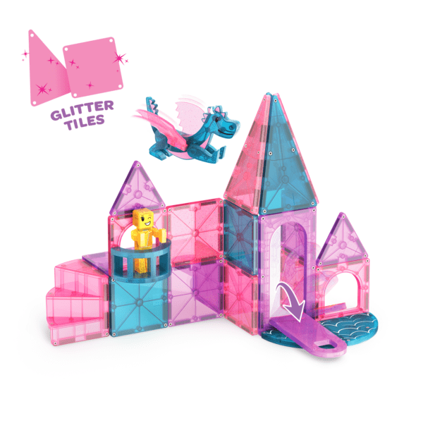 Standalone build of Castle 25-Piece Set with Glitter Tiles and Flying Dragon